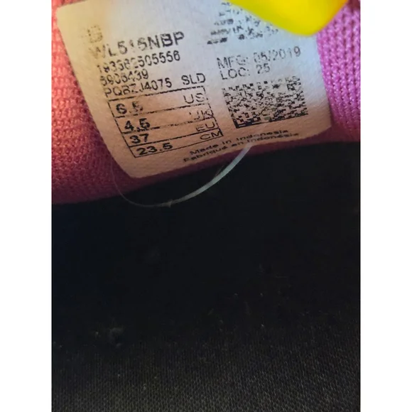 Women's New Balance 515 Pink White Sneakers Size 6.5 - Picture 9 of 11